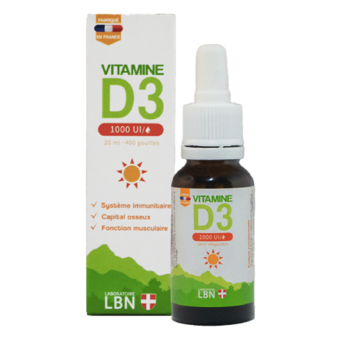 Verkeersopstopping seinpaal Direct Vitamine D3, cure pour renforcer l'immunité de la santé osseuse -  Laboratoire LBN